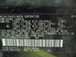 2008 Toyota Rav4 Sport Black 2.4L AT 2WD #Z24641